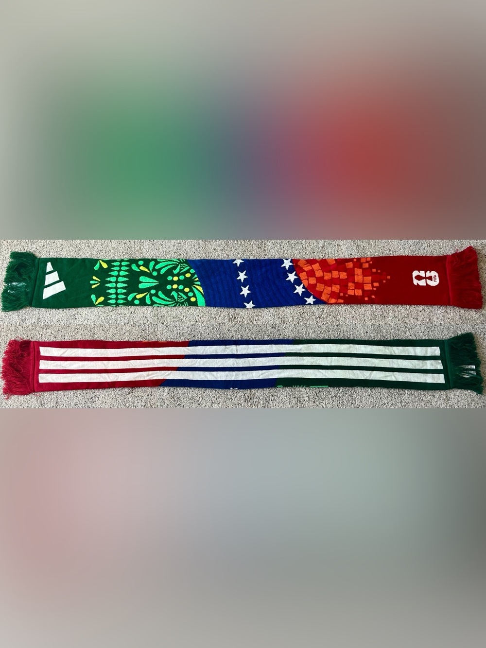2026 World Cup 3 Host Nations USA Canada Mexico Adidas Soccer Scarf